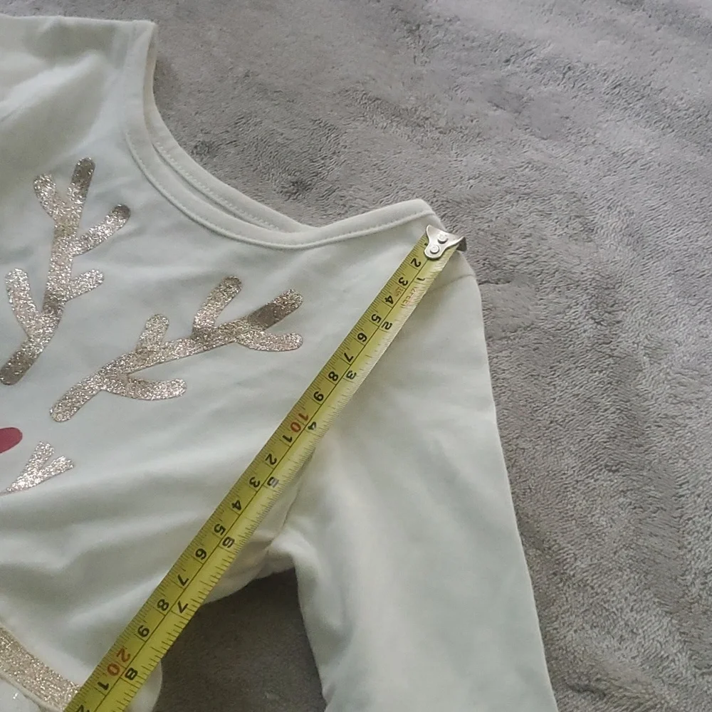 NWT Cat and Jack Festive Deer Antler Joy Dress - Picture 9 of 10